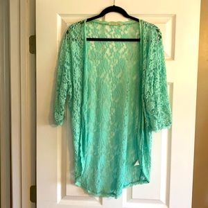 Green Lace Kimono